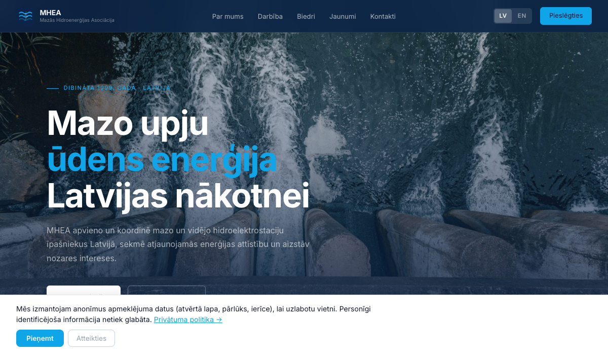 MHEA mājaslapa